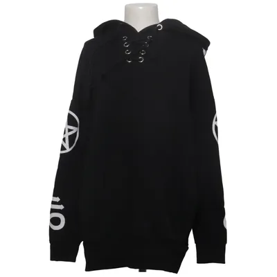 Kapuzenpullover (Schwarz, Weiß) von Gothicana by EMP Baumwolle, Polyester