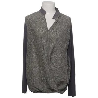 Blouse (Gray, Beige) from Caliban Silk