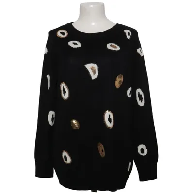 Pull-over (Noir, Blanc, Or) de Nala Acrylique, Coton