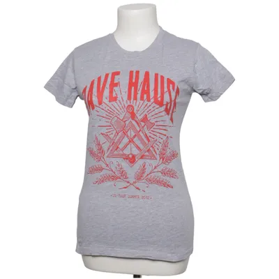 T-shirt (Grå, Röd) från Tultex Bomull, Polyester