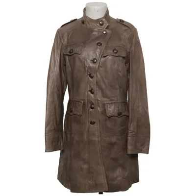 Leather coat (Brown) from Mauritius Leather, Polyester