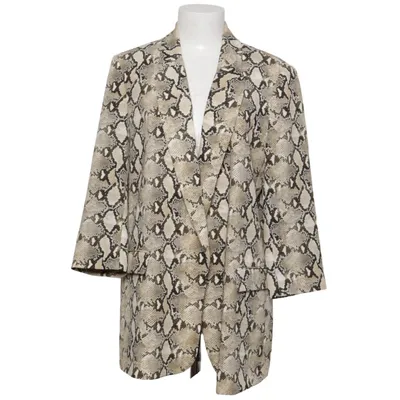 Kavaj (Beige, Svart, Vit) från Zara Basic Elastan, Polyester