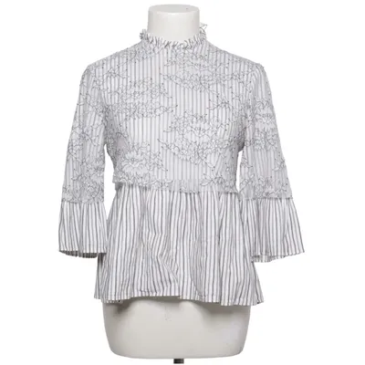 Blouse (White, Black) from Zara Woman