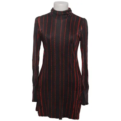 Jurk met col (Zwart, Rood) van Barcelona Viscose
