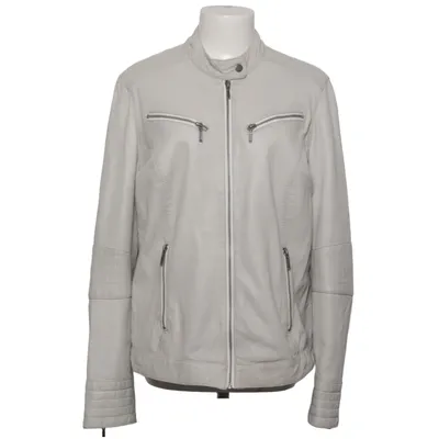 Leren jack (Grijs) van Kara Leer, Polyester