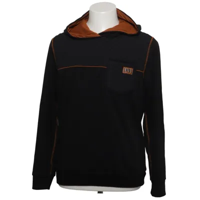 Hoodie (Black, Orange) from Much More Polyester, Viscose