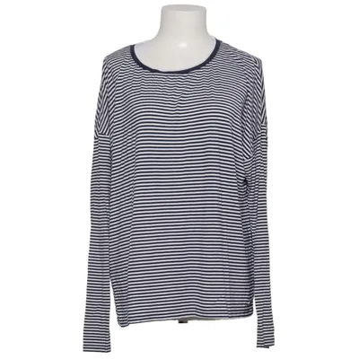 Långärmad t-shirt (Blå, Vit) från Tom Tailor Elastan, Viskos