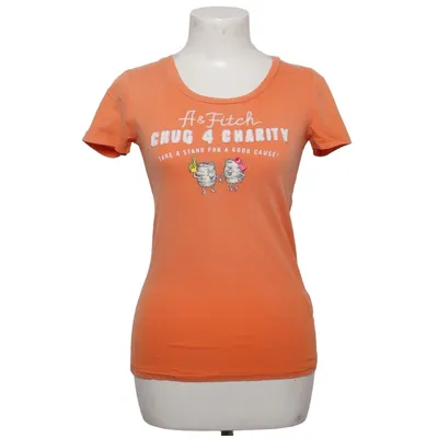 T-shirt (Orange) fra Abercrombie & Fitch Bomuld