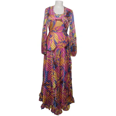 Jurk (Roze, Blauw, Geel) van Jobi Viscose