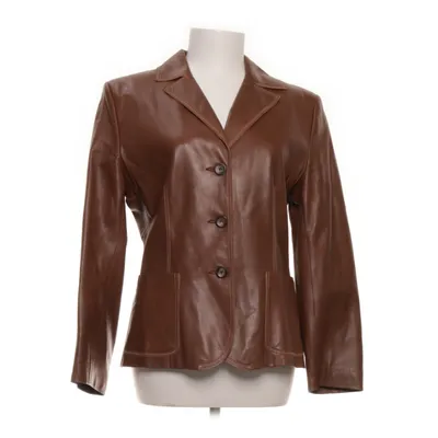 Läderkavaj (Brun) från Steven Ashford Skinn, Polyester, Viskos