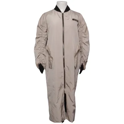 Frakke (Beige) fra Lequeen Elastan, Polyester, Viscose