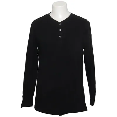 Henley T-shirt (Sort) fra Livergy Bomuld