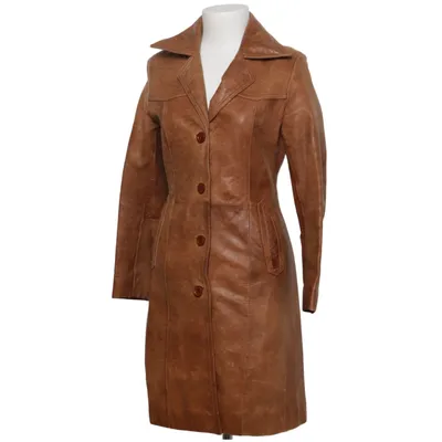 Läderkappa (Brun) från Clash Skinn, Polyester