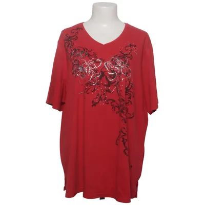 T-shirt (Red, Black) from THEA 42 plus Cotton, Polyester