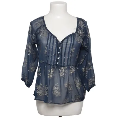 Bluse (Blå, Guld) fra Abercrombie & Fitch Polyester