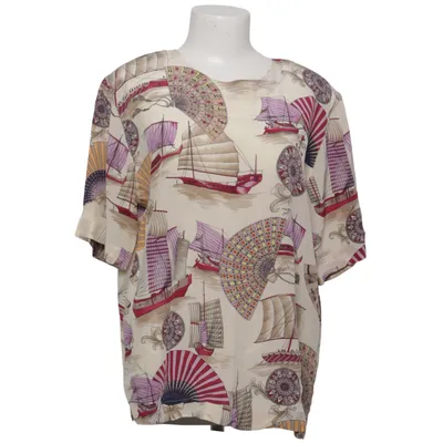Top (Beige, Multicolored) from Laurèl Silk