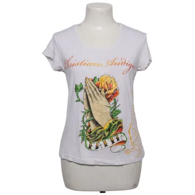 T-shirt (Biały, Wielobarwny) z Christian Audigier Bawełna
