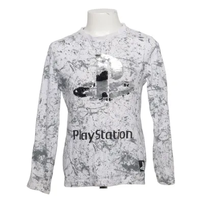 T-shirt à manches longues (Blanc, Gris) de Playstation Coton