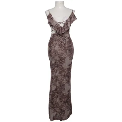 Maxi dress (Brown, Beige) from Fashion Nova Elastane, Polyester