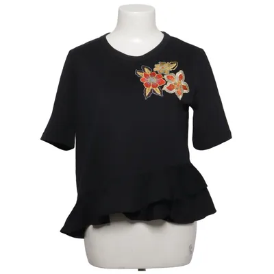 Top (Black, Multicolored) from Sandro Cotton, Polyamide, Polyester, Viscose