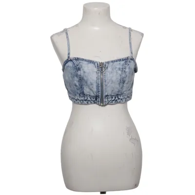 Crop top (Blauw) van Boohoo Blue Katoen