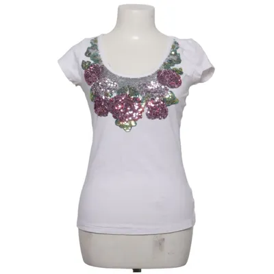 T-shirt (White, Multicolored) from Yes Miss Cotton, Elastane