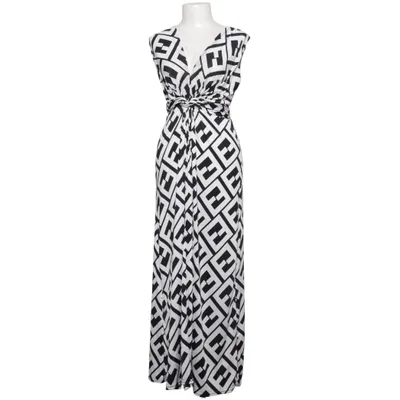 Maxi jurk (Zwart, Wit) van New Feeling Elastaan, Polyester