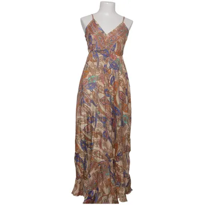 Maxi dress (Beige, Multicolored) from Corte Hindu Silk