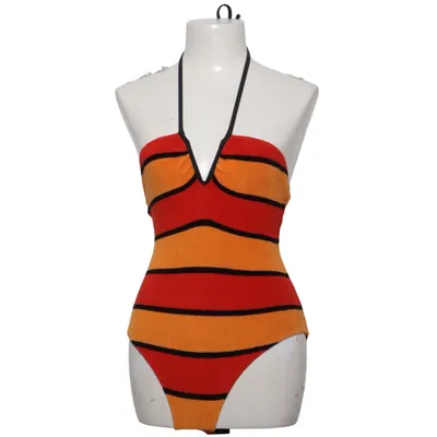 Swimsuit (Orange, Red, Black) from Solid & Striped Cotton, Elastane, Polyamide