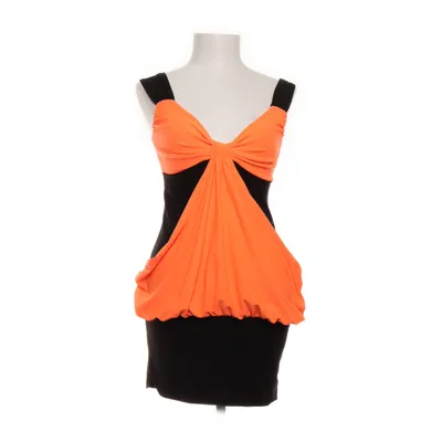 Klänning (Svart, Orange) från Progress Elastan, Polyester