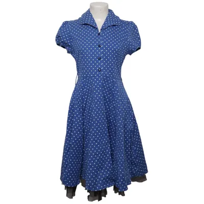 Jurk (Blauw, Wit) van Hearts & Roses Katoen, Elastaan