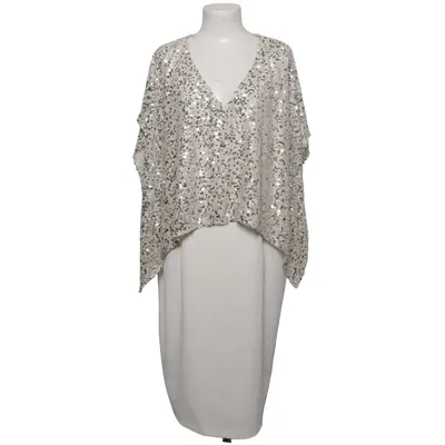 Cocktailjurk (Wit, Zilver) van Un Jour Ailleurs Elastaan, Polyester