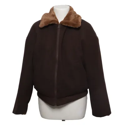 Shearling jas (Bruin) van Stradivarius Polyester