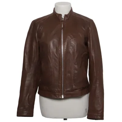 Läderjacka (Brun) från Massimo Dutti Bomull, Skinn
