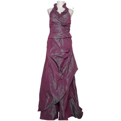 Evening gown (Purple, Green) from Chou Chou Acetate, Metallic fiber, Polyester