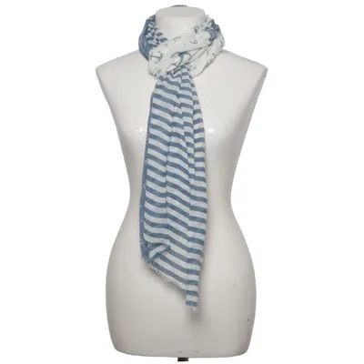 Sjal (Blå, Vit) från Scarfs 4 You Polyester, Viskos