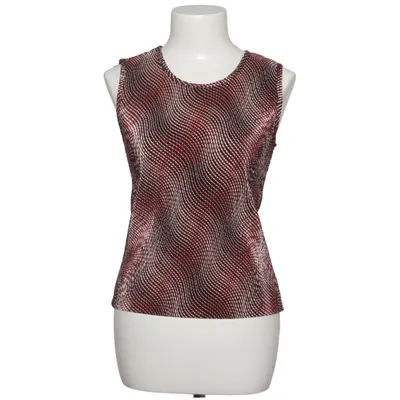 Tank Top (Red, Beige) from Plissé Polyester
