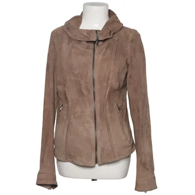 Leather jacket (Beige) from Stella Forest Leather, Viscose