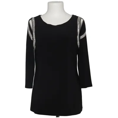 Slå-om bluse (Sort) fra Joseph Ribkoff Elastan, Polyester