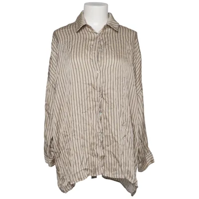 Shirt (Beige, White) from Senes Silk, Viscose