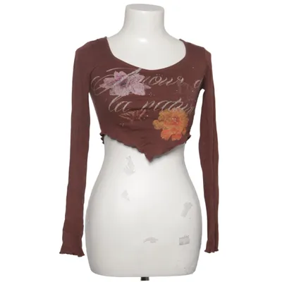 Crop top (Bruin, Meerkleurig) van Urban Outfitters Organisch katoen