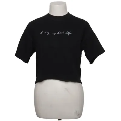 T-shirt (Black) from Topshop Petite Cotton, Polyester