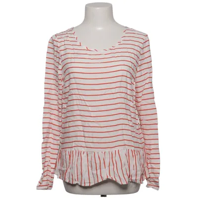 Langærmet t-shirt (Hvid, Rød) fra Broadway NYC Fashion Viscose