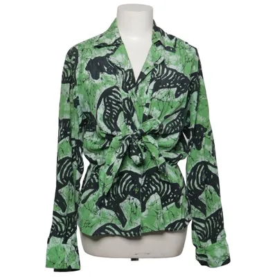 Sløjfebluse (Grøn, Sort, Flerfarvet) fra Aquascutum