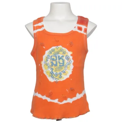 Tank Top (Orange, White, Multicolored) from DKNY Cotton