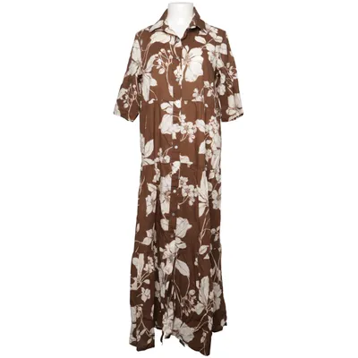 Shirt dress (Brown, White) from Altamira Cotton