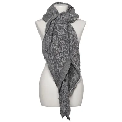 Scarf (Gray, White) from Zara Accessories
