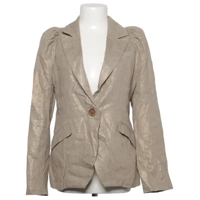 Blazer (Beige, Gold) from Cotélac Cotton, Linen, Polyester