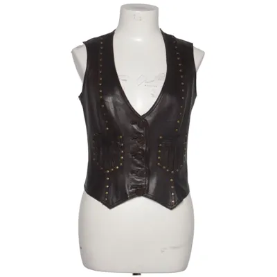 Leren vest (Bruin) van Goosecraft Katoen, Leer