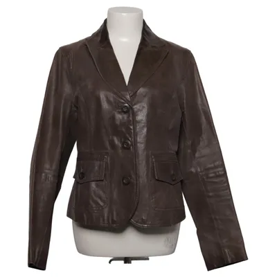 Leather blazer (Brown) from Street One Acetate, Leather